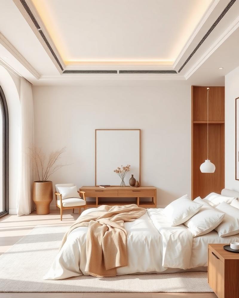Elegantly designed bedroom by SILK & STONE