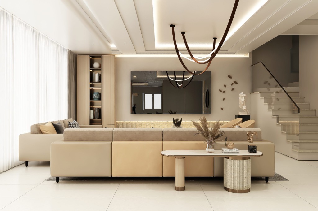 The Nyeri Villa Entertainment Wall & Floating Staircase